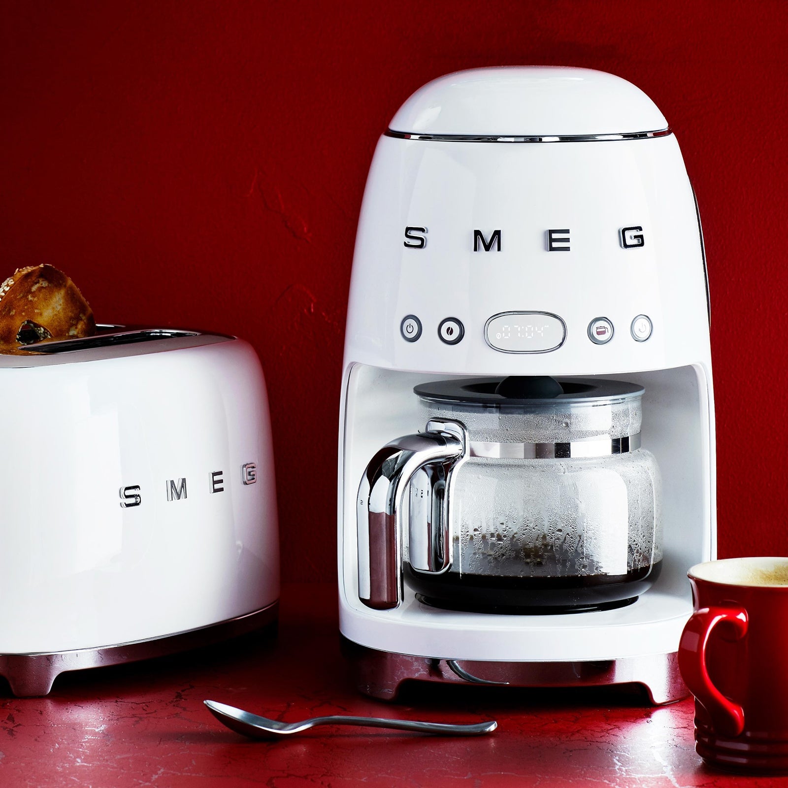 Smeg Linea 50'S Retro Style- Filtre Kahve Makinesi - White Dcf02Wheu